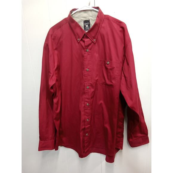 Redhead Mens Red Button Down Shirt (Size XL) - Picture 1 of 4